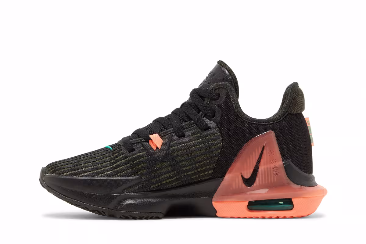 Nike LeBron Witness 6 Black Sequoia Crimson Pulse, view 4