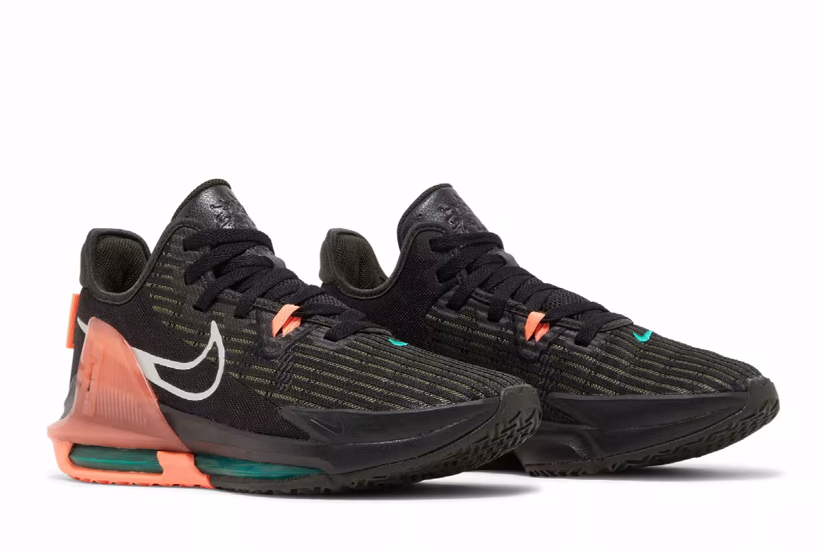 Nike LeBron Witness 6 Black Sequoia Crimson Pulse, view 9