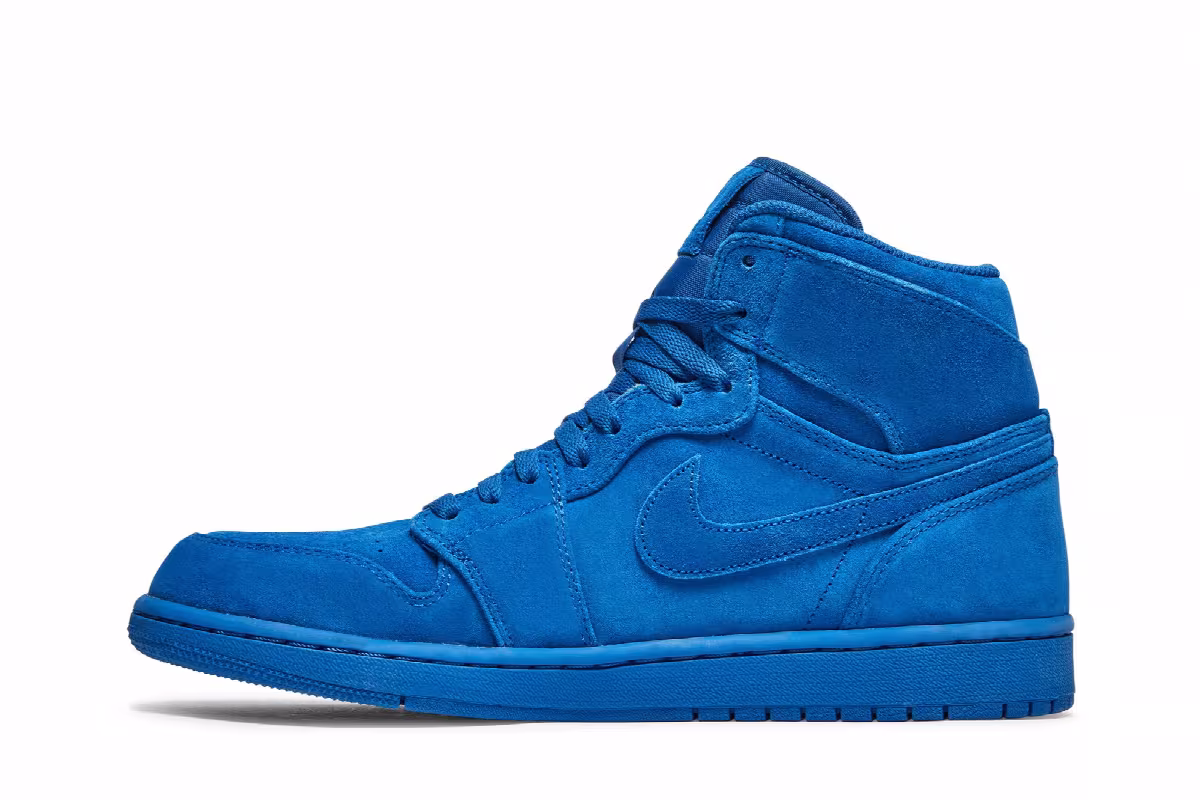Air Jordan 1 High Blue Suede, view 4