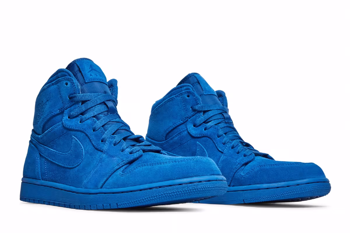 Air Jordan 1 High Blue Suede, view 9