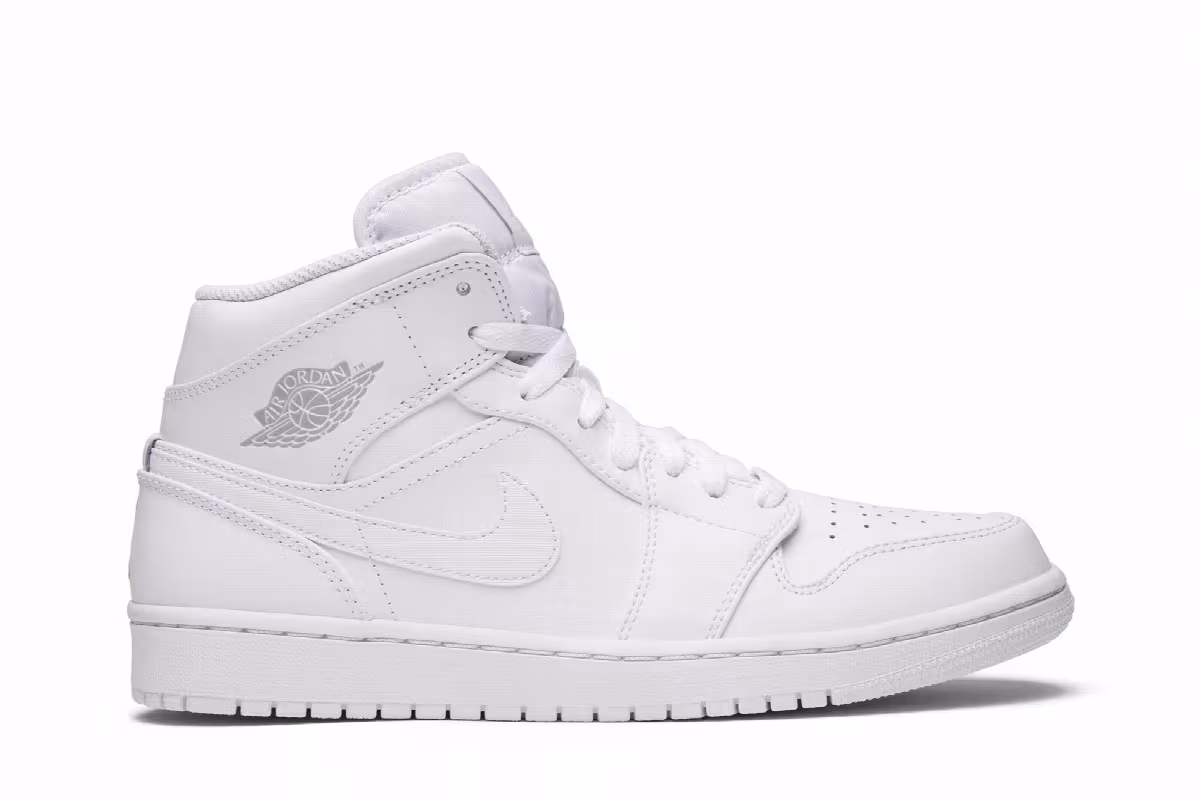Air Jordan 1 Mid White Pure Platinum, view 2