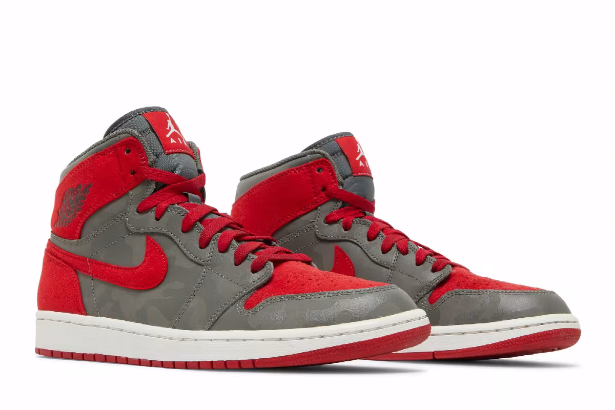 Air Jordan 1 High Premium Red Camo, view 9