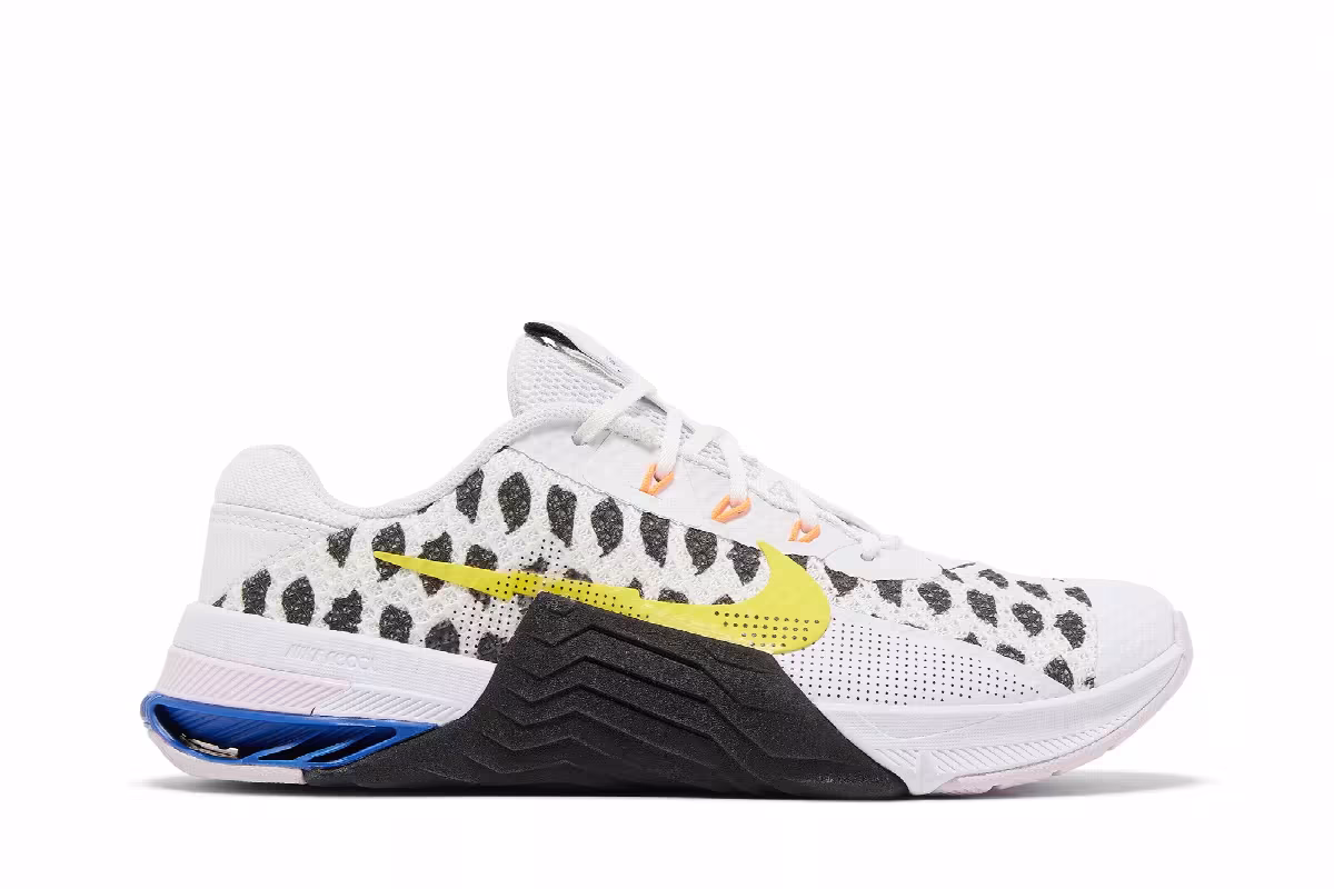 Nike Women's Metcon 7 Polka White Yellow Strike, view 2