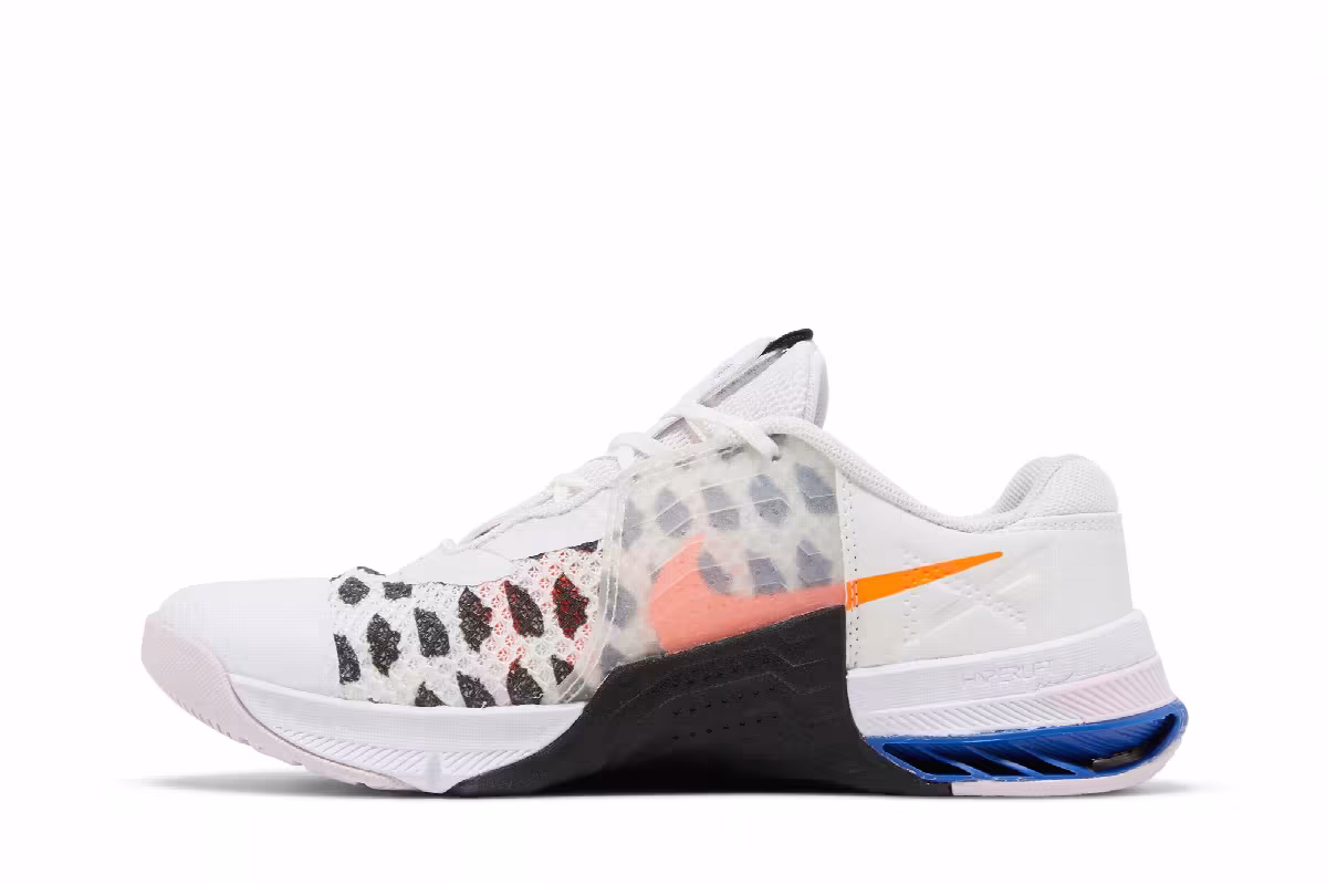Nike Women's Metcon 7 Polka White Yellow Strike, view 4
