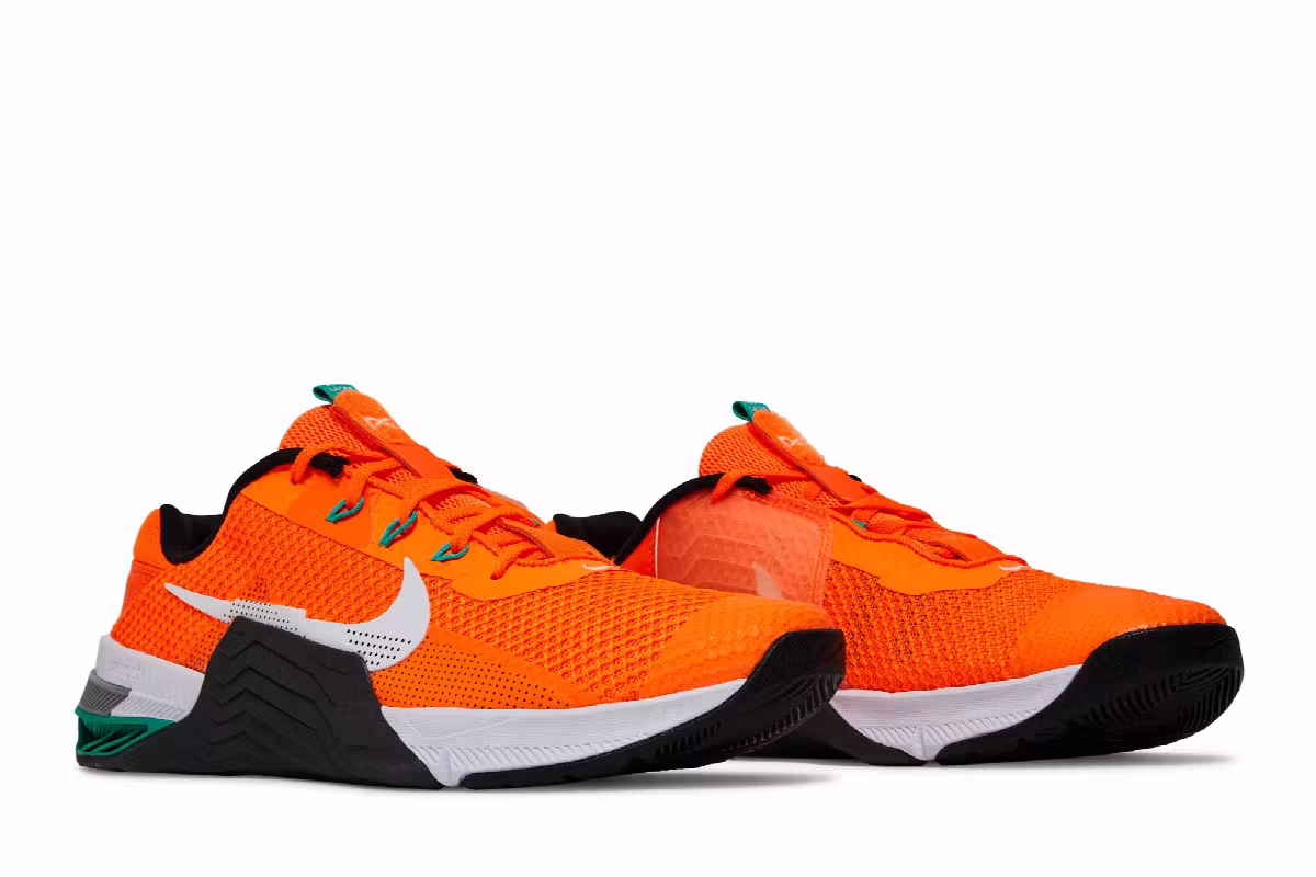 Nike Metcon 7 Total Orange Clear Emerald, view 9