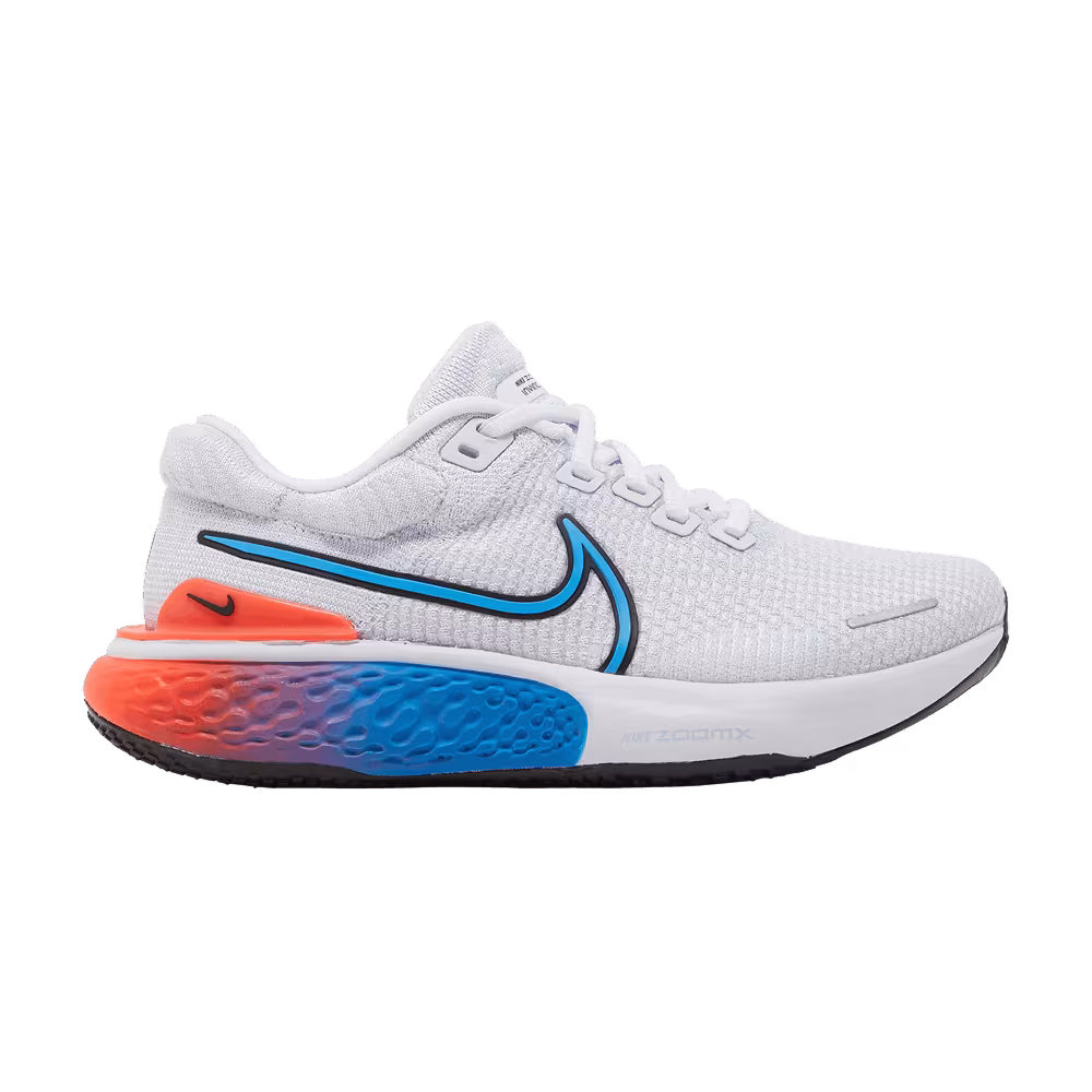 Nike Women's ZoomX Invincible Run Flyknit 2 Grey Crimson Blue