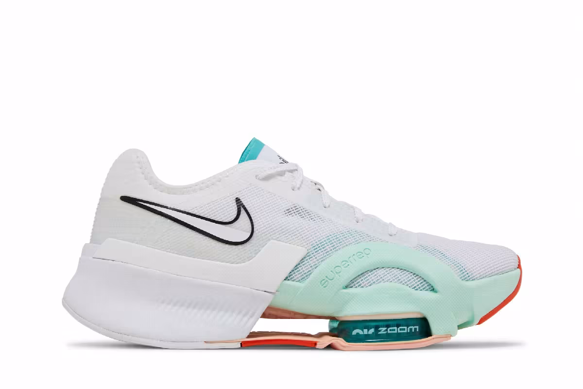 Nike Women's Air Zoom SuperRep 3 White Washed Teal, view 2