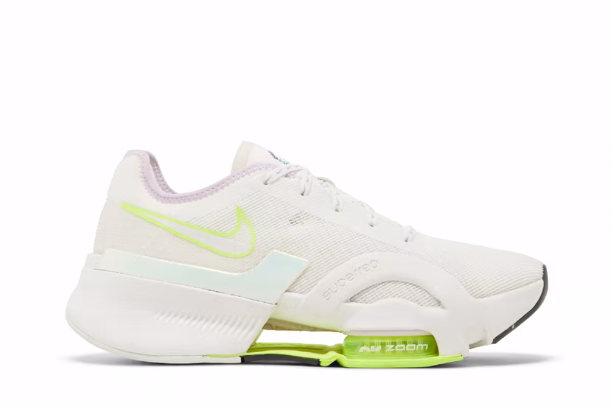 Nike Women's Air Zoom SuperRep 3 Premium White Volt, view 2