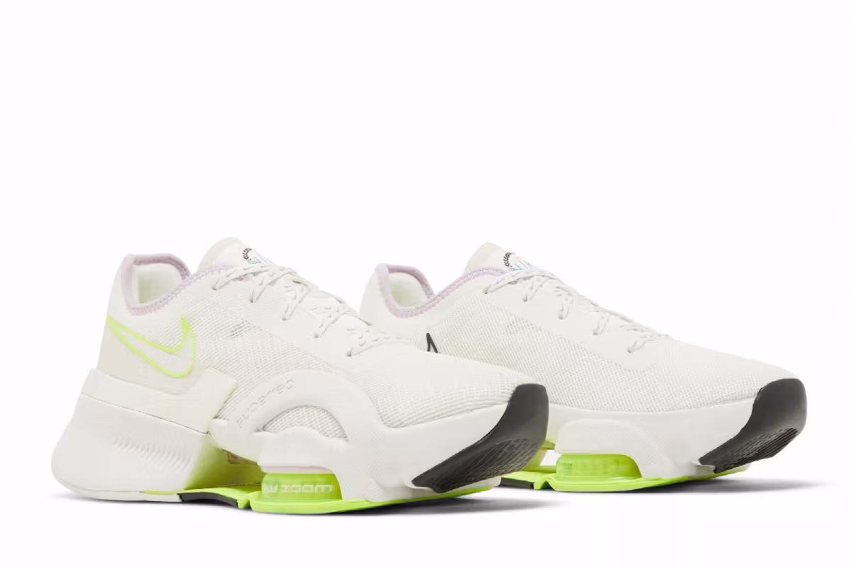 Nike Women's Air Zoom SuperRep 3 Premium White Volt, view 9