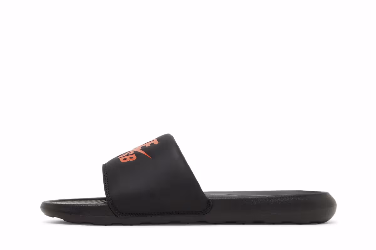 Nike Victori One Slide Black Team Orange, view 4