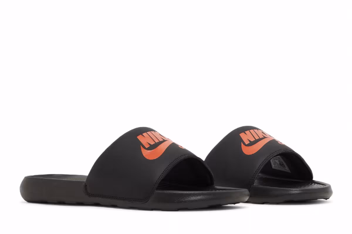 Nike Victori One Slide Black Team Orange, view 9