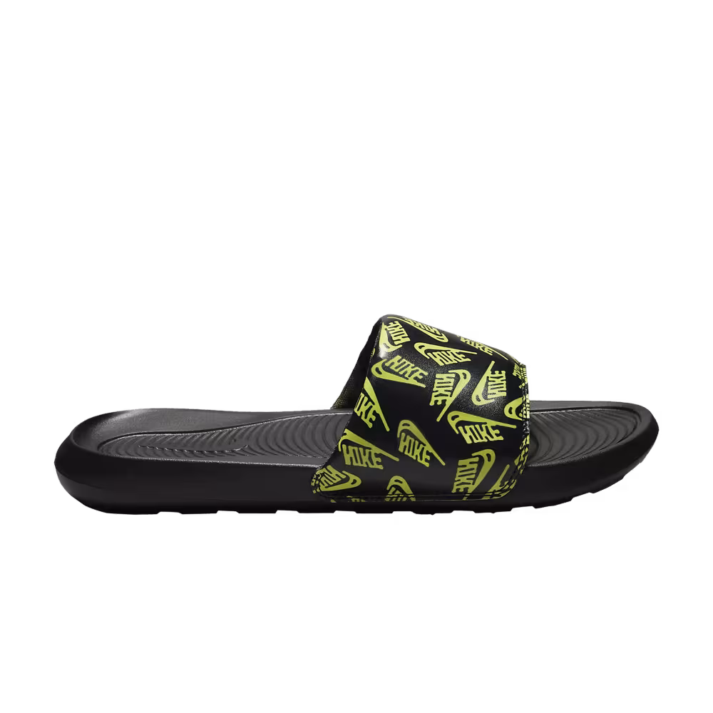Nike Victori One Slide Repeat Logo - Black Volt