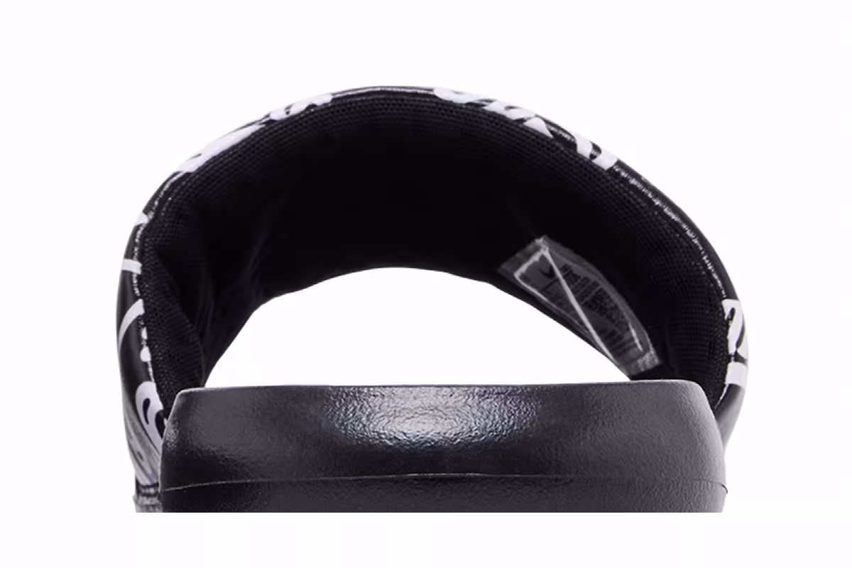 Nike Victori One Slide Repeat Logo - Black White, view 8