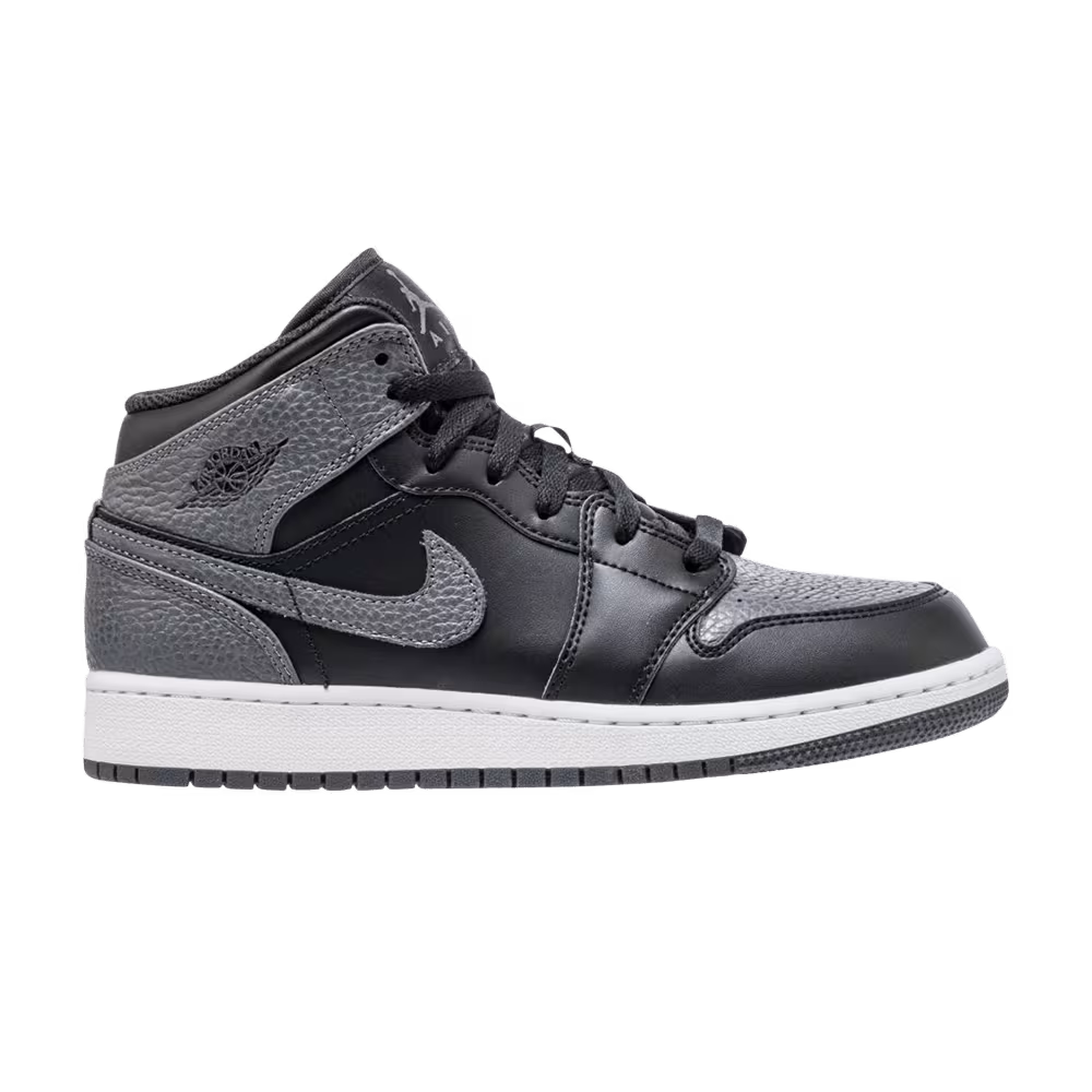 Air Jordan 1 Mid GS Black Dark Grey