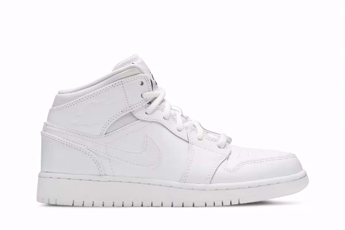 Air Jordan 1 Mid GS White, view 2