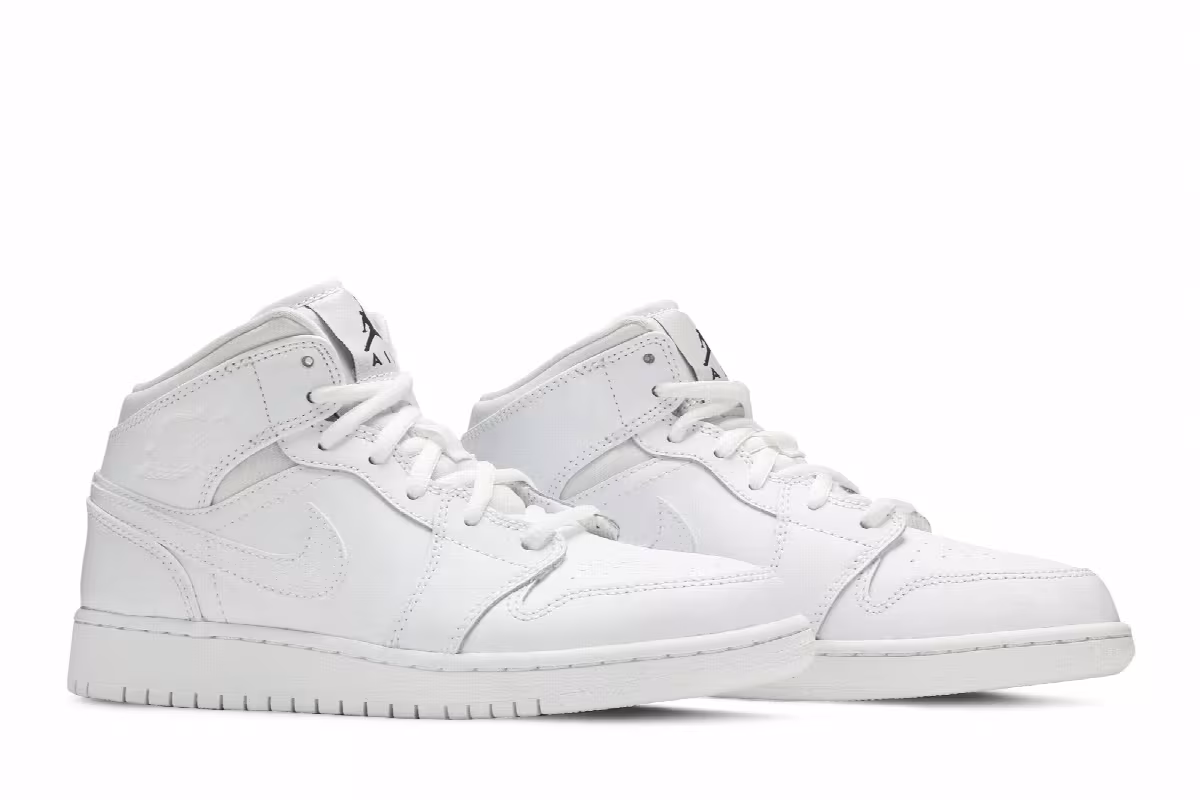 Air Jordan 1 Mid GS White, view 9