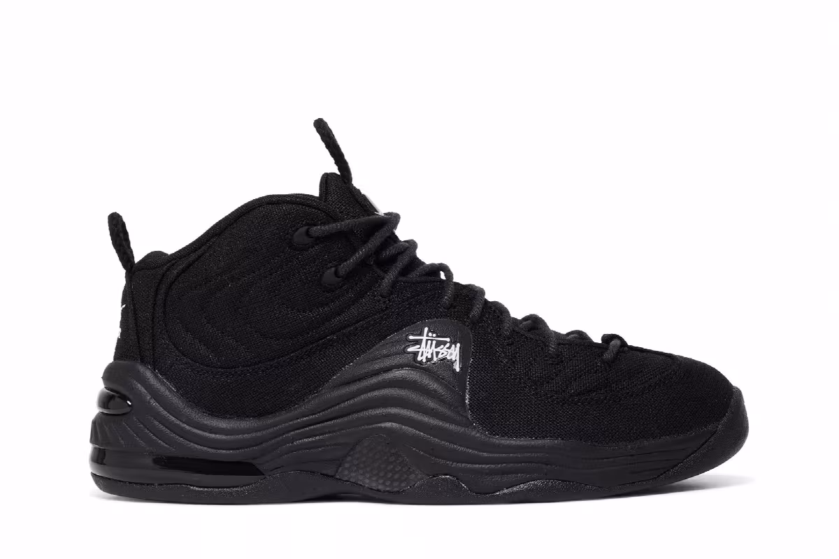 Stussy x Nike Air Penny 2 Black, view 2