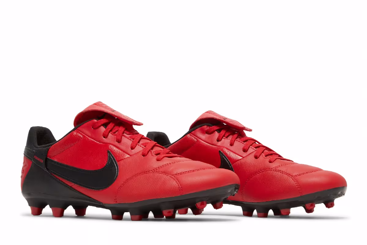 Nike Premier 3 FG University Red Black, view 9
