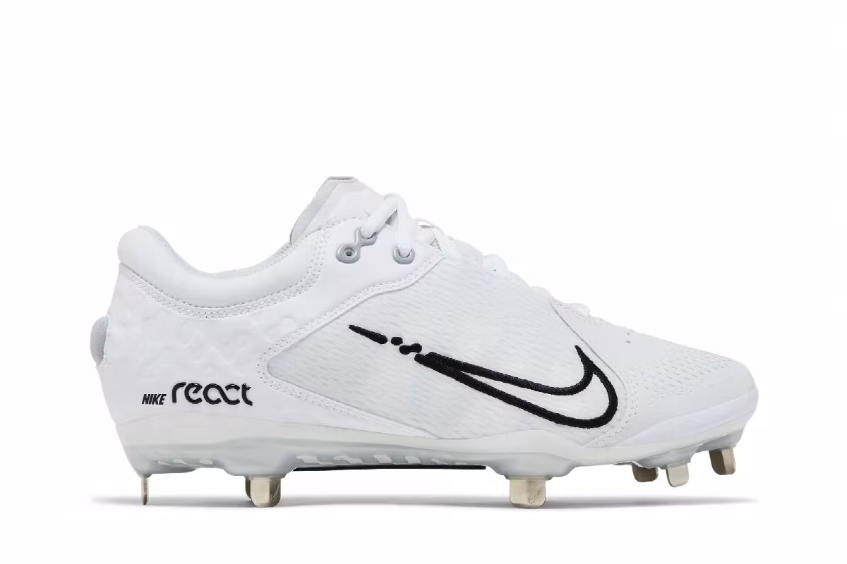 Nike Women's Hyperdiamond 4 Elite White Black, view 2