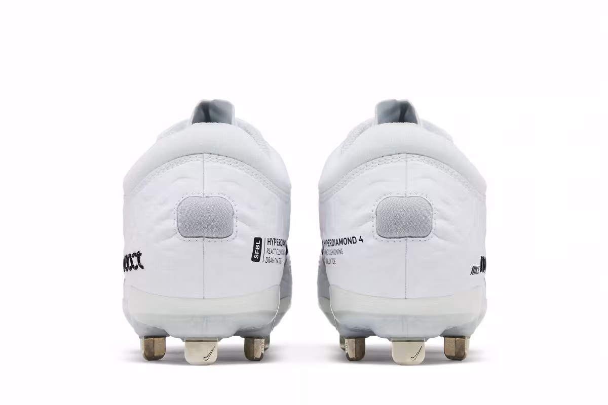 Nike Women's Hyperdiamond 4 Elite White Black, view 7