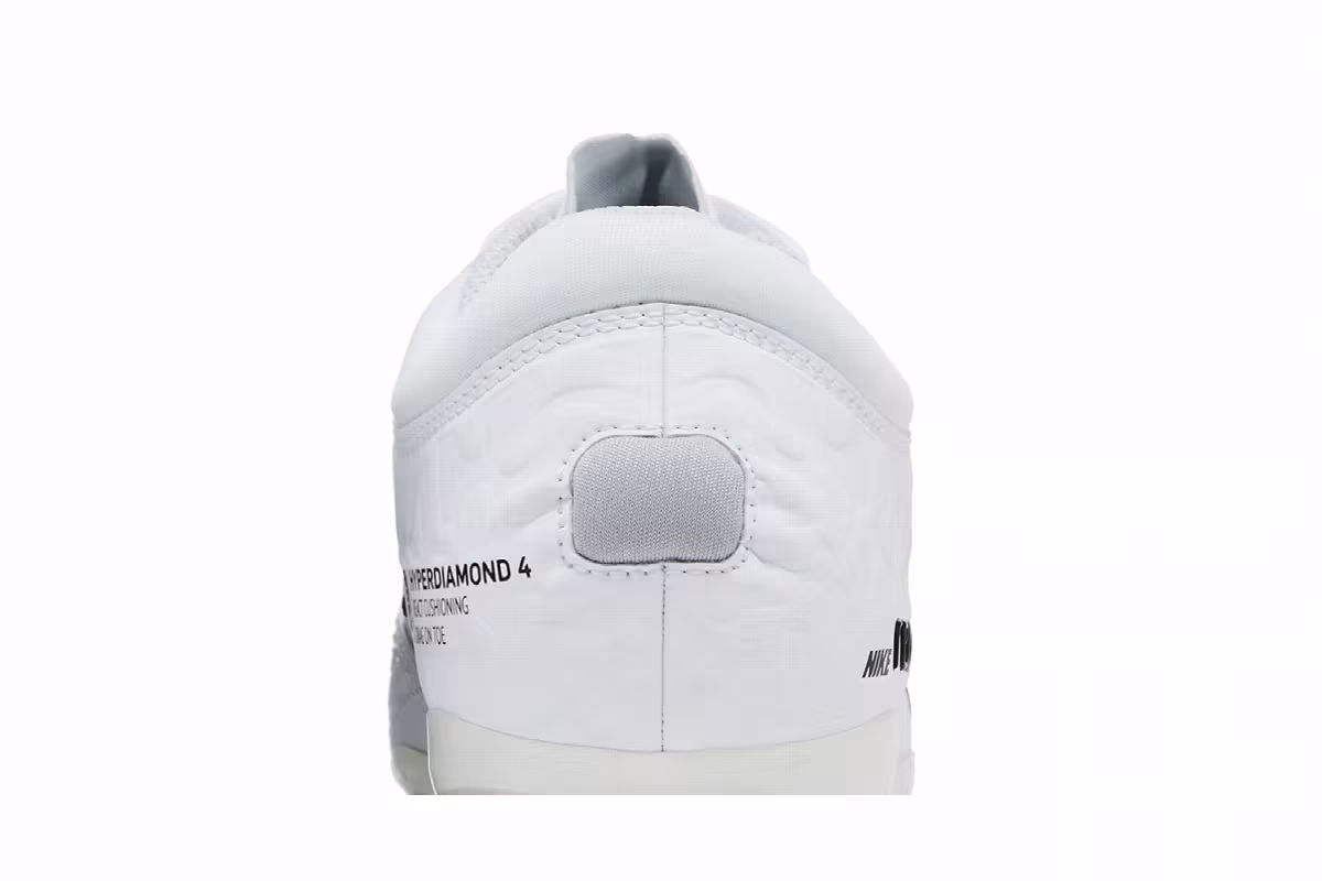 Nike Women's Hyperdiamond 4 Elite White Black, view 8