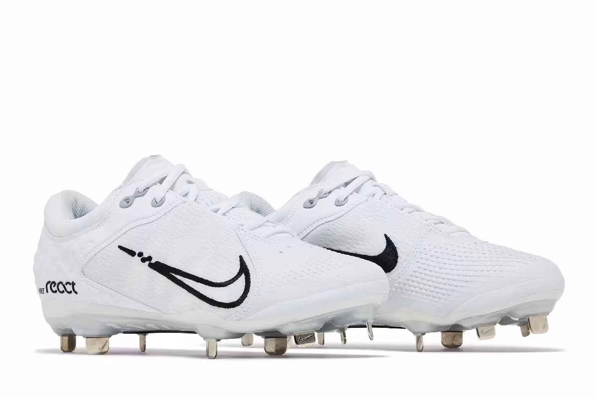 Nike Women's Hyperdiamond 4 Elite White Black, view 9