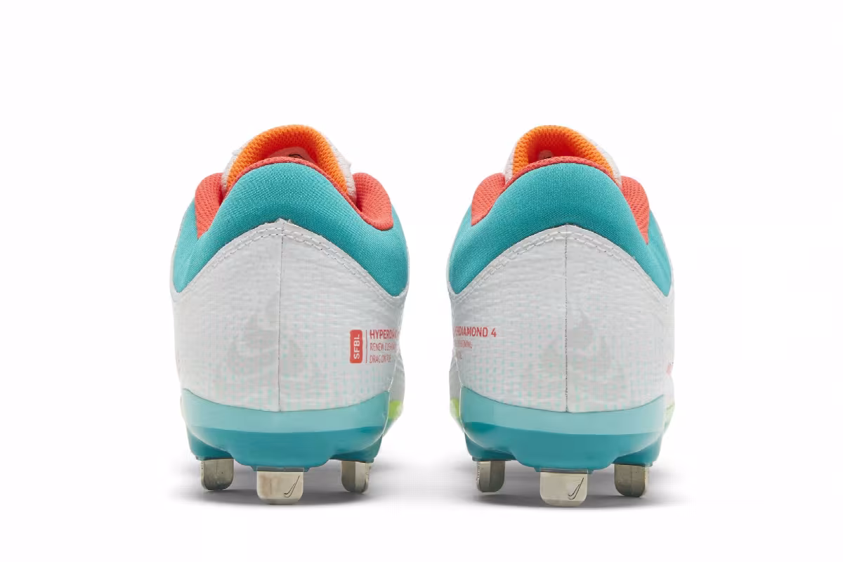 Nike Women's Hyperdiamond 4 Pro White Turbo Green, view 7