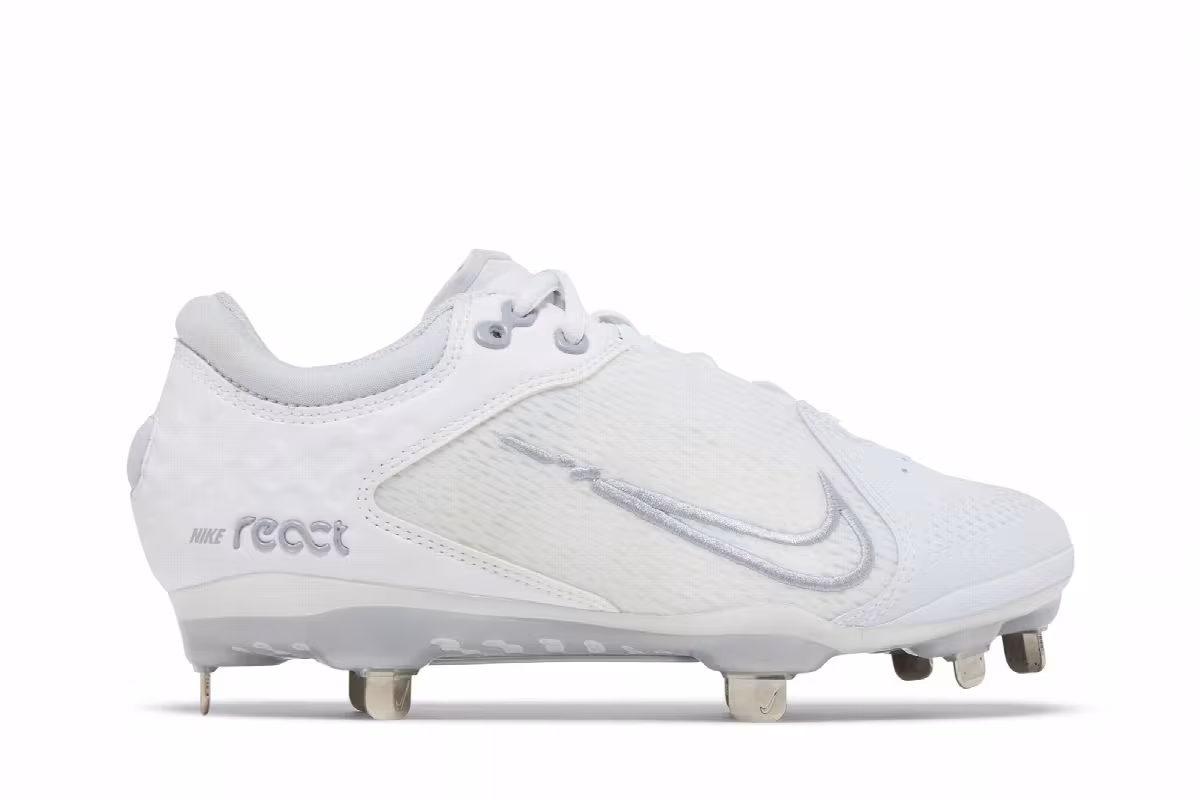 Nike Women's Hyperdiamond 4 Elite White Pure Platinum, view 2