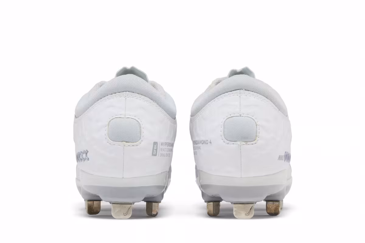 Nike Women's Hyperdiamond 4 Elite White Pure Platinum, view 7