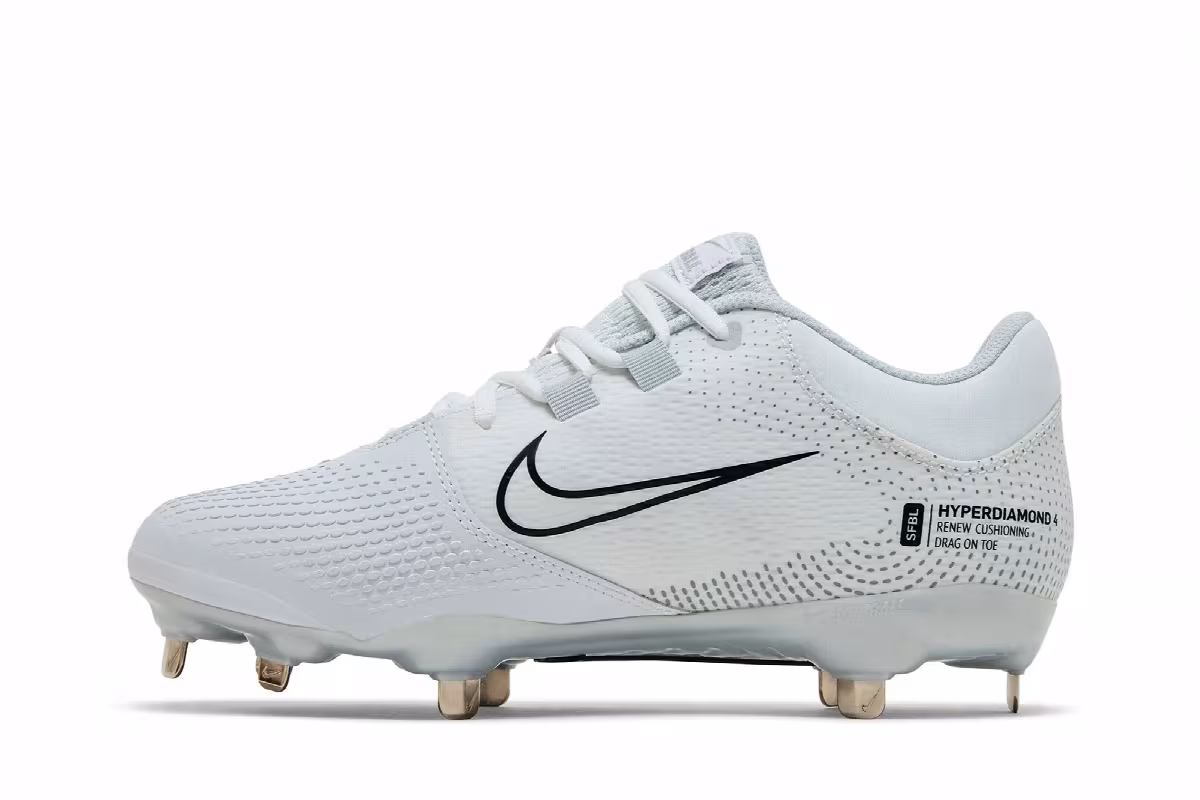 Nike Women's Hyperdiamond 4 Pro White Pure Platinum, view 4