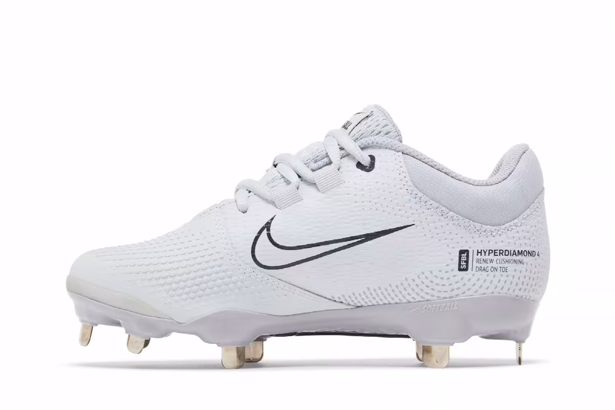 Nike Women's Hyperdiamond 4 Pro Pure Platinum Wolf Grey, view 4
