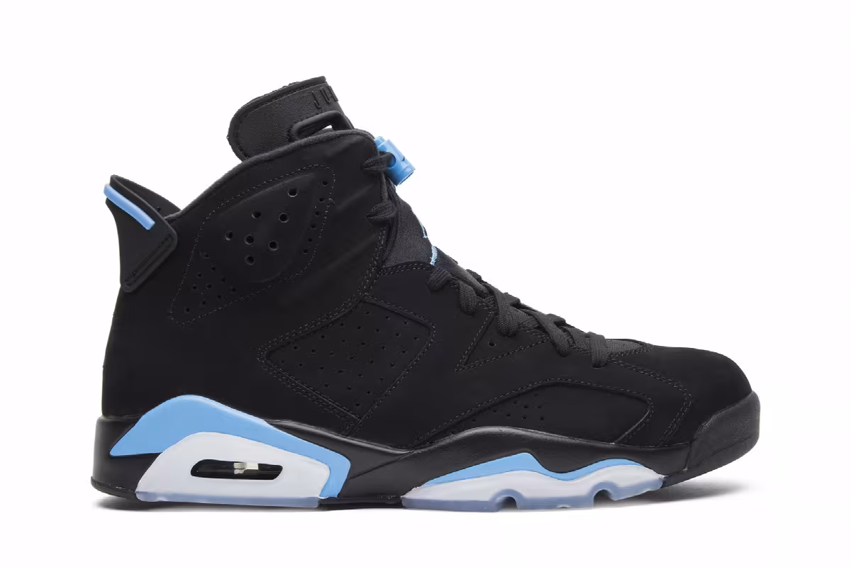 Air Jordan 6 Tar Heels, UNC, view 2