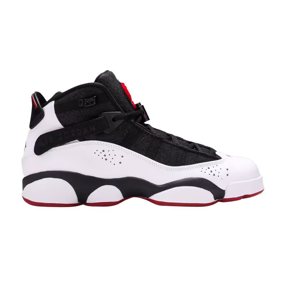 Air Jordan 6 Rings BG Black White Gym Red