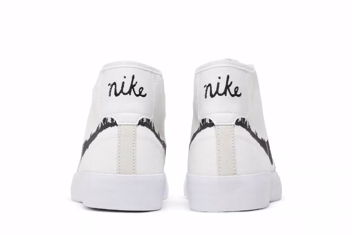 Nike Blazer Court Mid Premium SB White Black, view 7