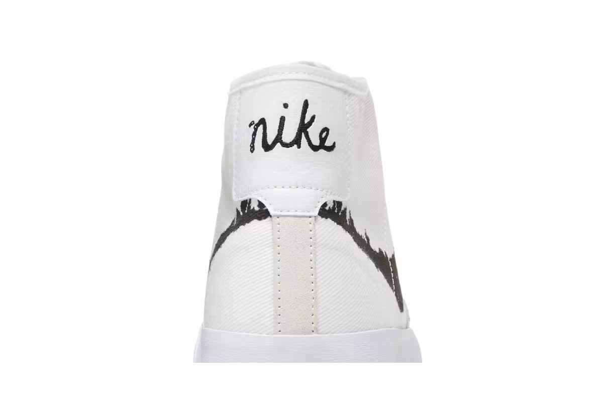 Nike Blazer Court Mid Premium SB White Black, view 8