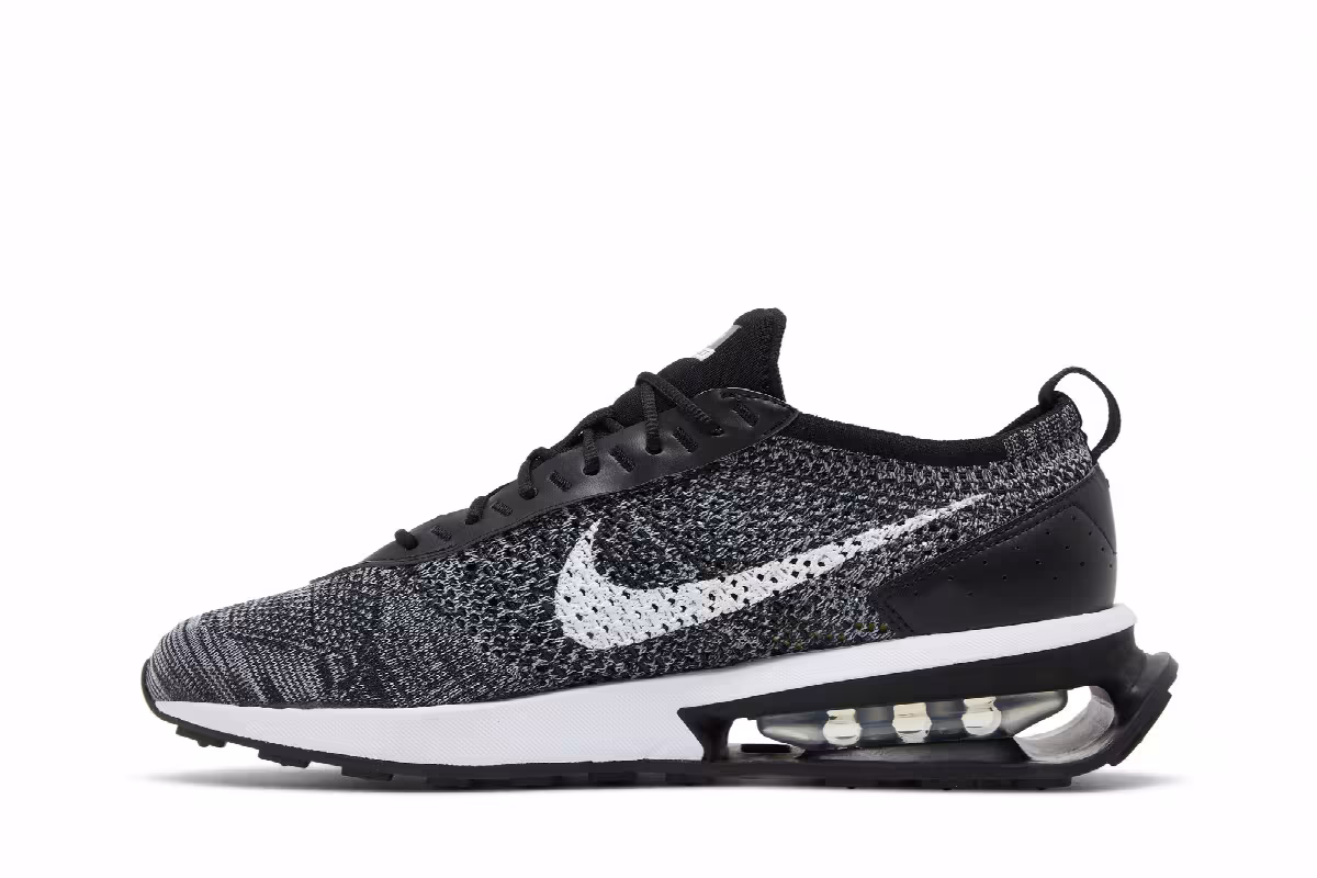 Nike Air Max Flyknit Racer Black White, view 4