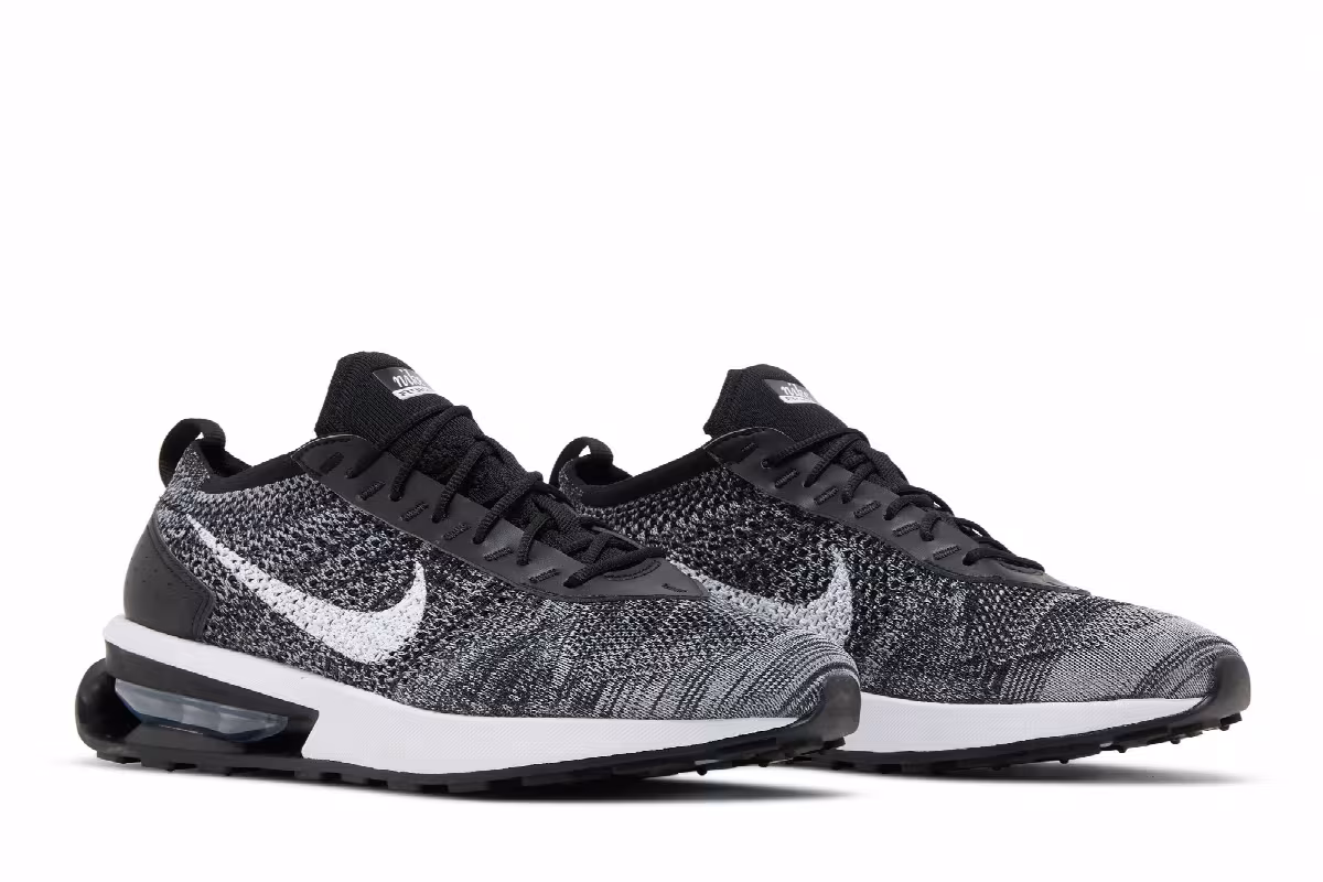 Nike Air Max Flyknit Racer Black White, view 9