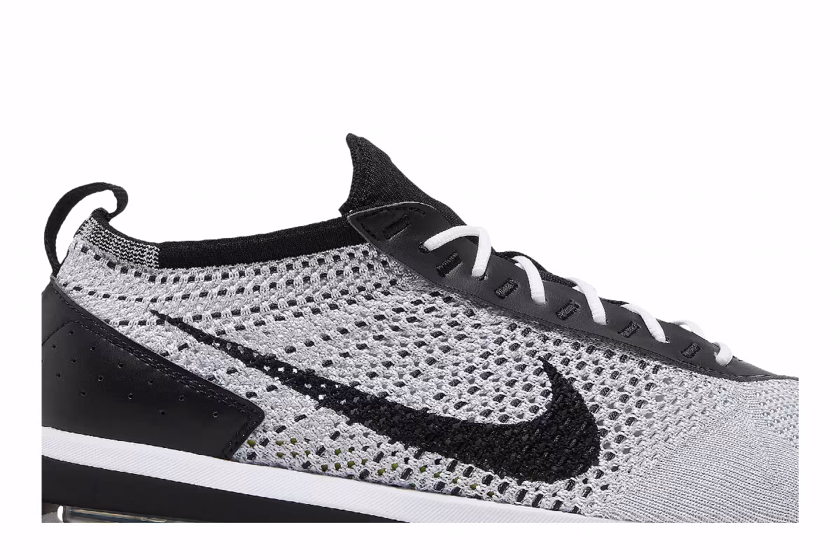 Nike Air Max Flyknit Racer White Black, view 3