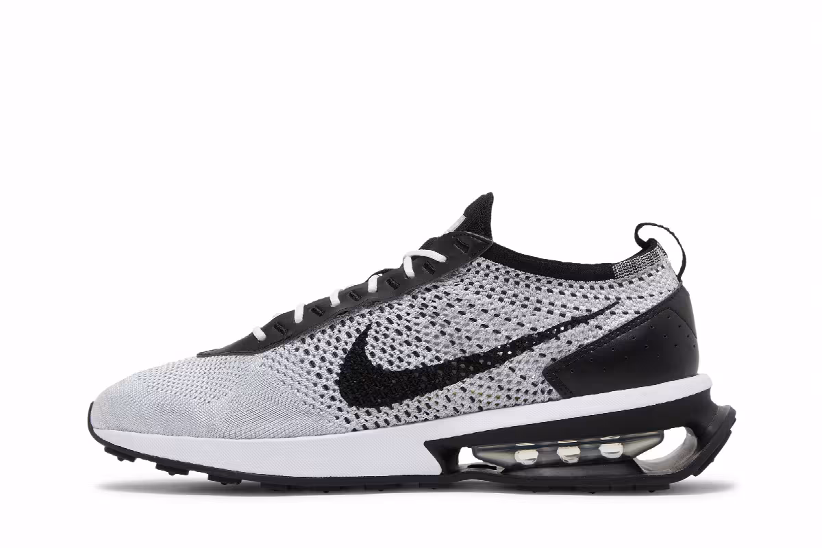 Nike Air Max Flyknit Racer White Black, view 4