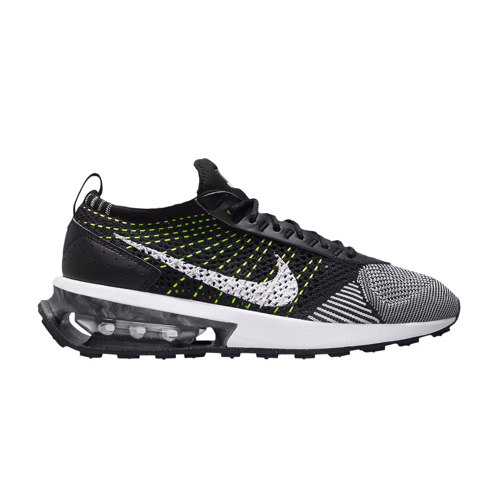 Nike Women's Air Max Flyknit Racer Black White Volt