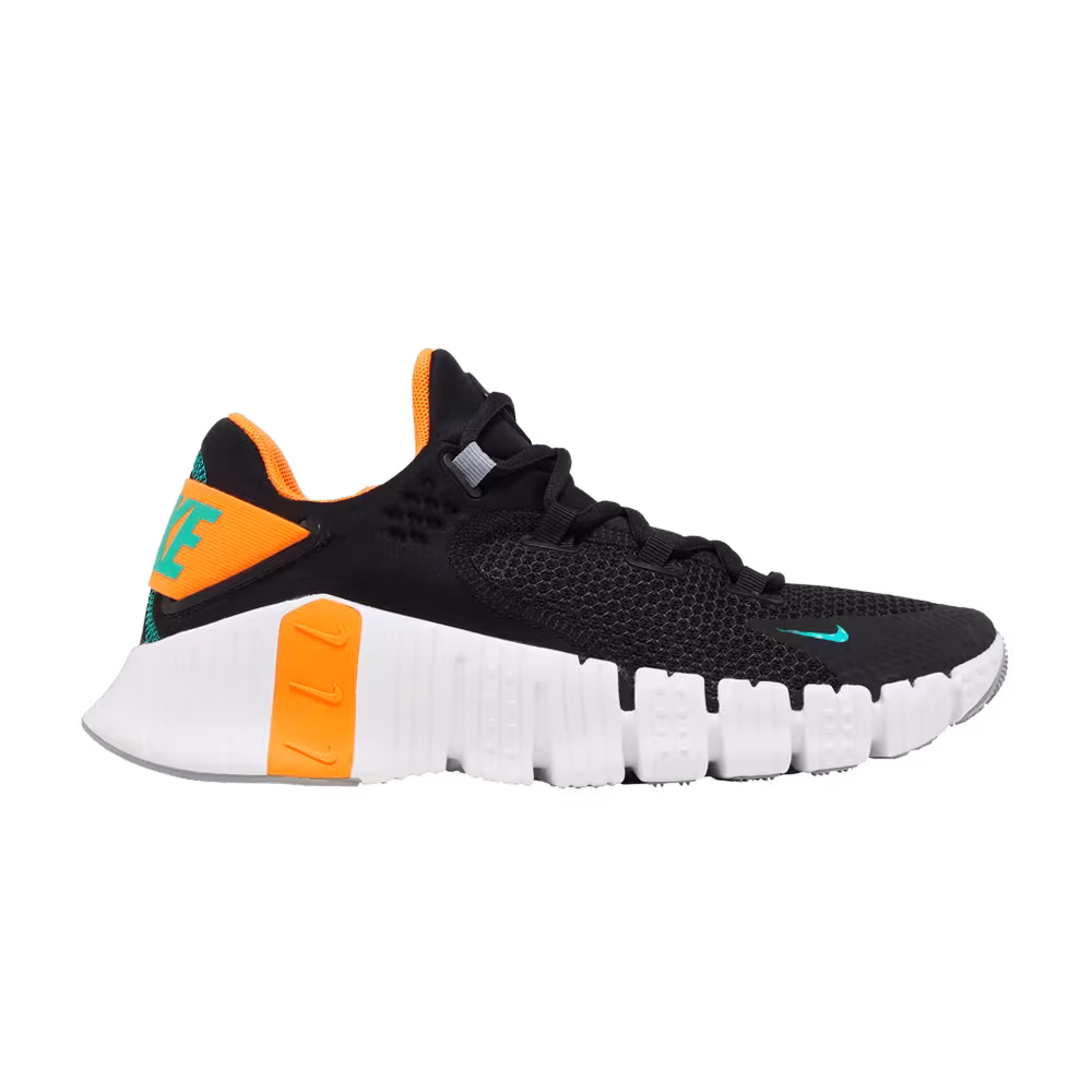 Nike Free Metcon 4 Black Total Orange Emerald