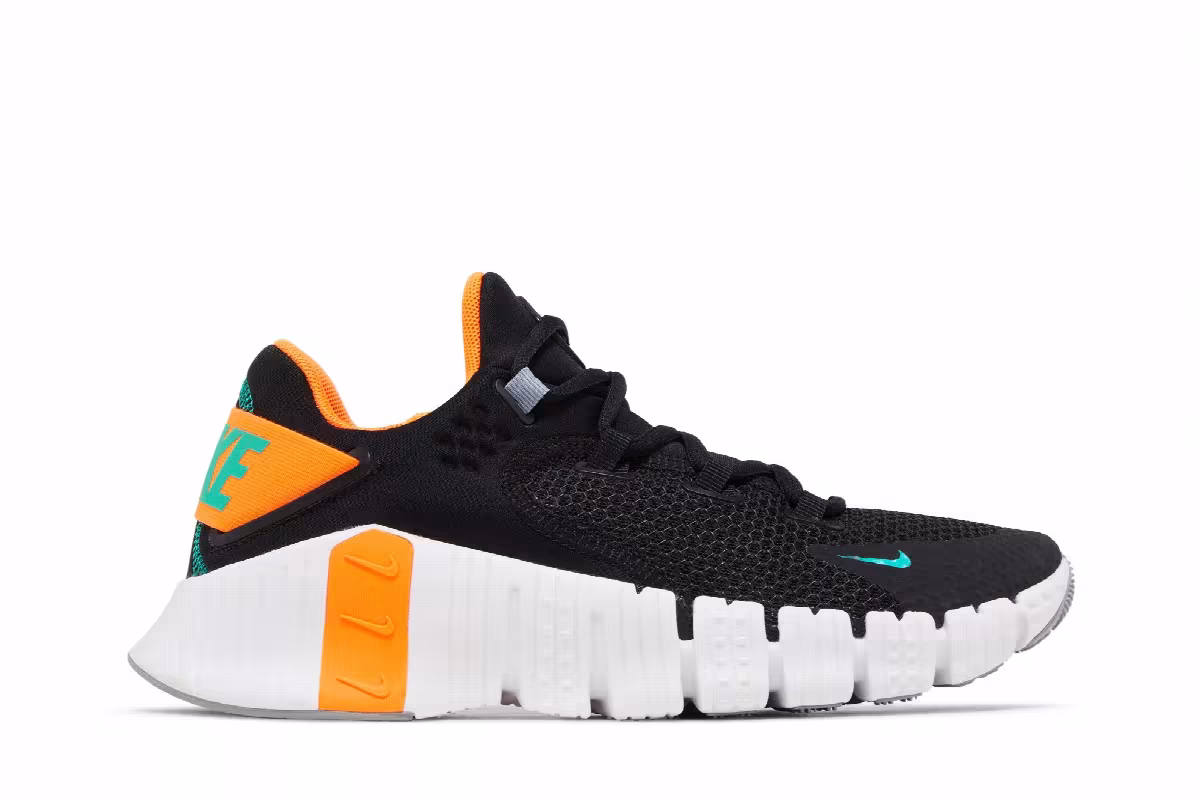 Nike Free Metcon 4 Black Total Orange Emerald, view 2