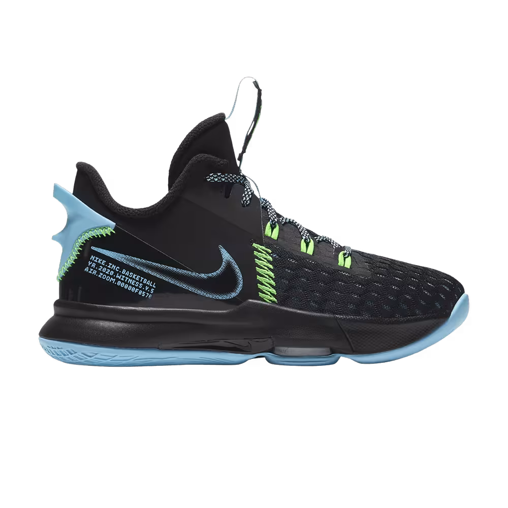 Nike LeBron Witness 5 GS Black Light Blue Fury
