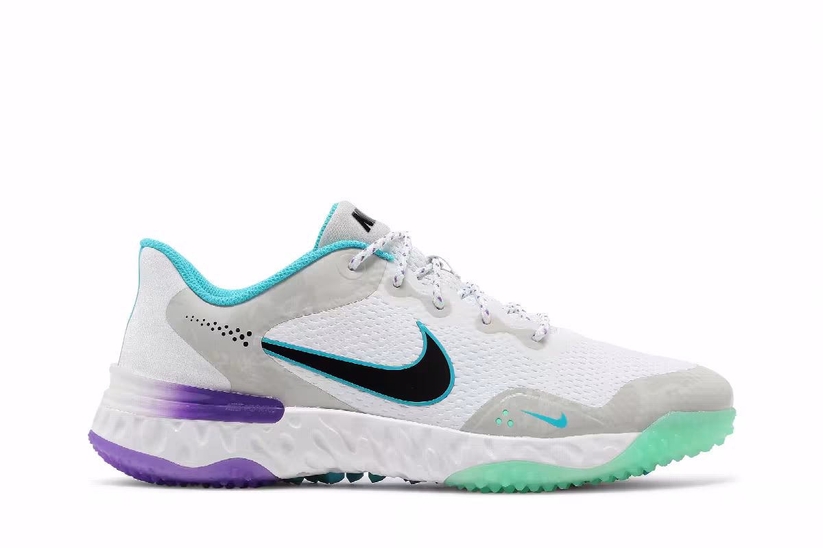 Nike Alpha Huarache Elite 3 Turf White Peach Cream, view 2