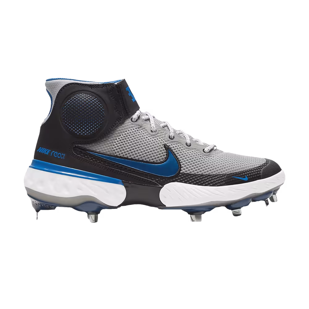 Nike Alpha Huarache Elite 3 Mid Light Smoke Grey Game Royal