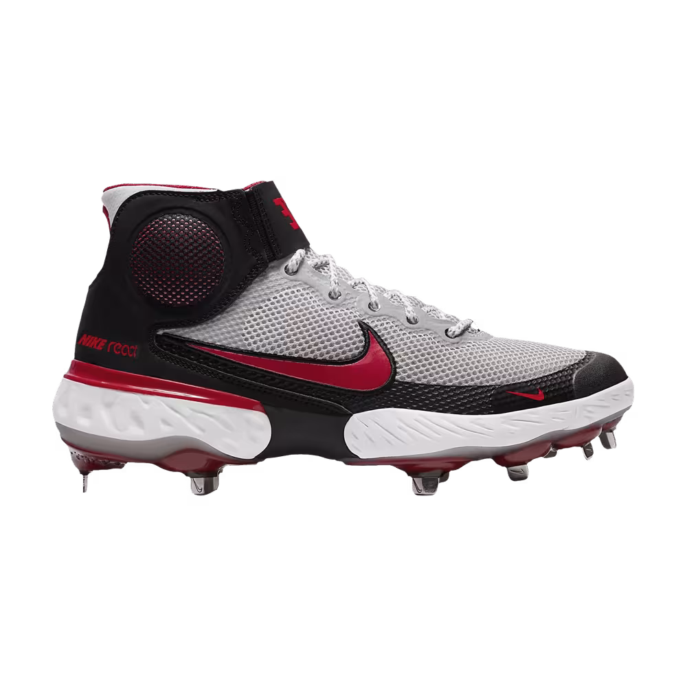 Nike Alpha Huarache Elite 3 Mid Light Smoke Grey University Red
