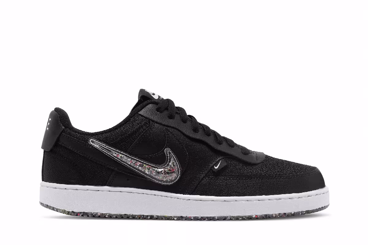 Nike Court Vision Low Premium Black Clear, view 2