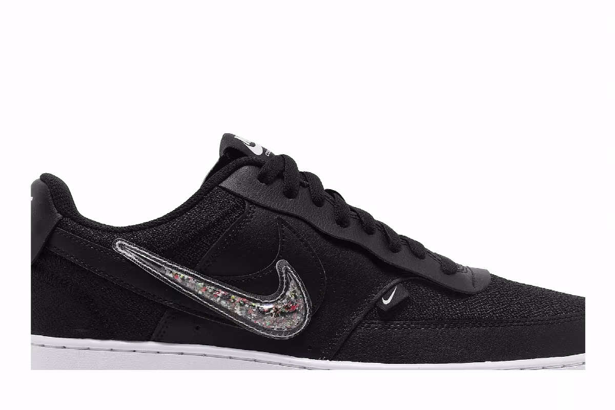 Nike Court Vision Low Premium Black Clear, view 3