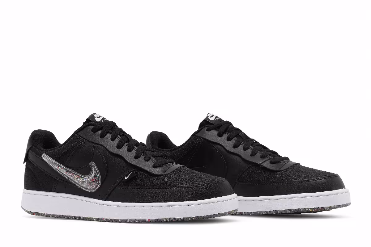 Nike Court Vision Low Premium Black Clear, view 9