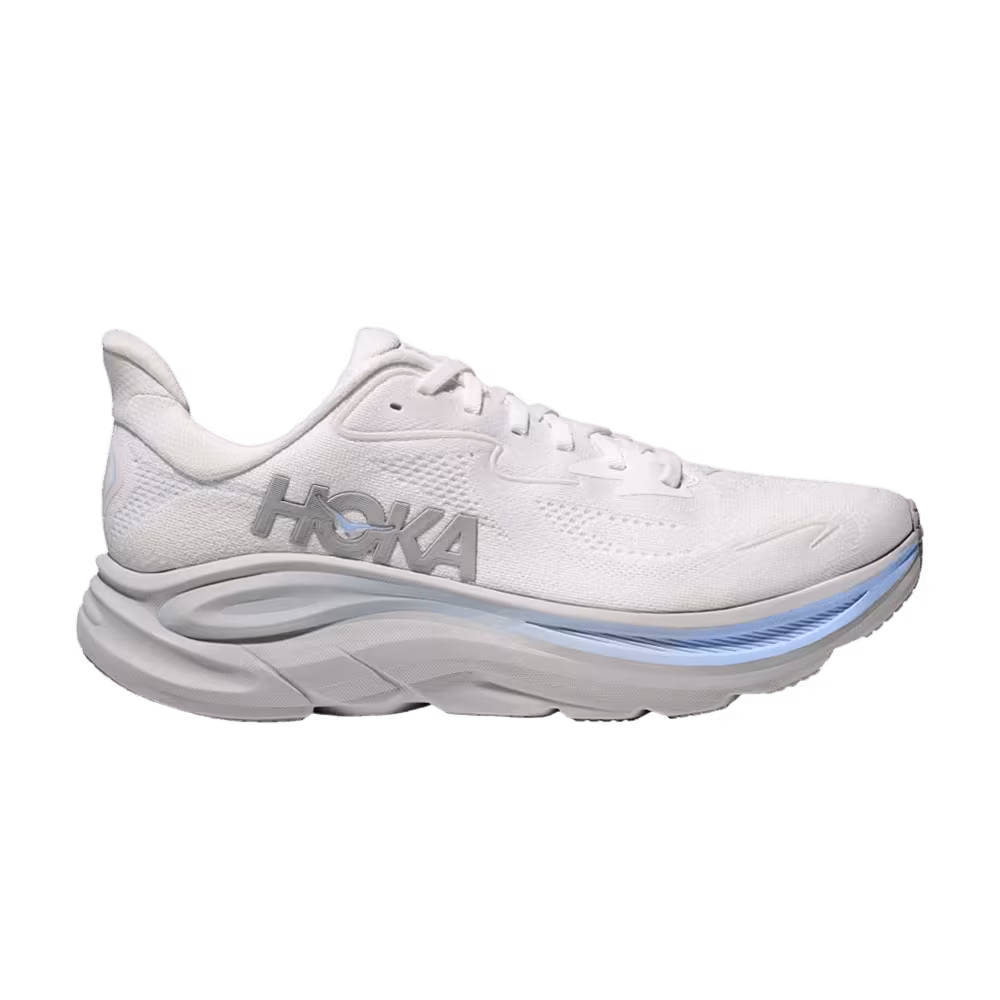 HOKA Clifton 10 White Glacier Blue
